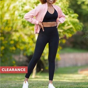 Shapermint high waisted Active shaping Leggings w/side pockets BLK, SM NEW w/tag